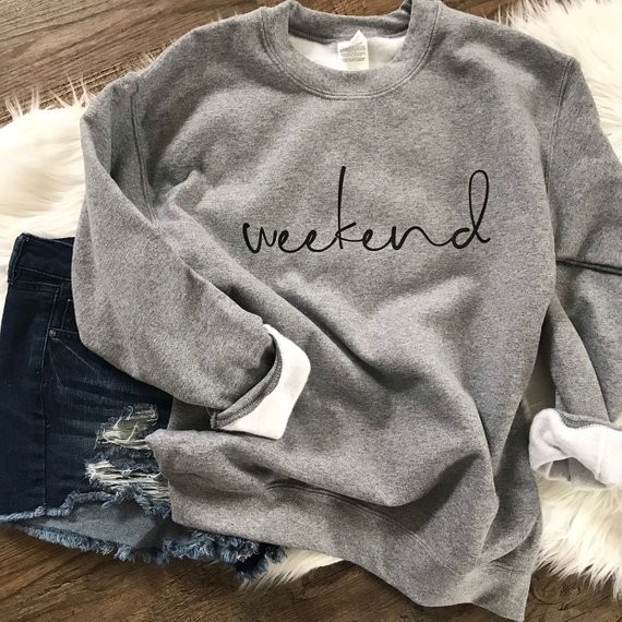 Weekend Sweatshirt - Graphic Sweater | Etsy (US)
