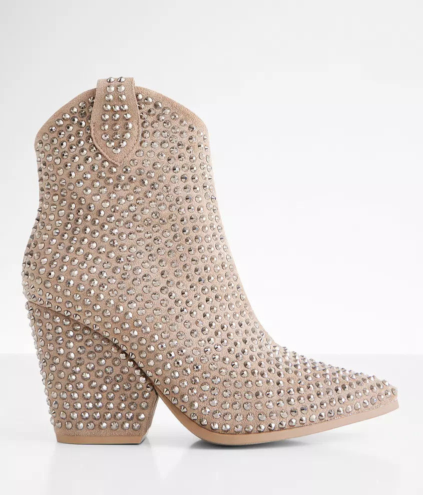 Swagger Studded Leather Western Ankle Boot | Buckle
