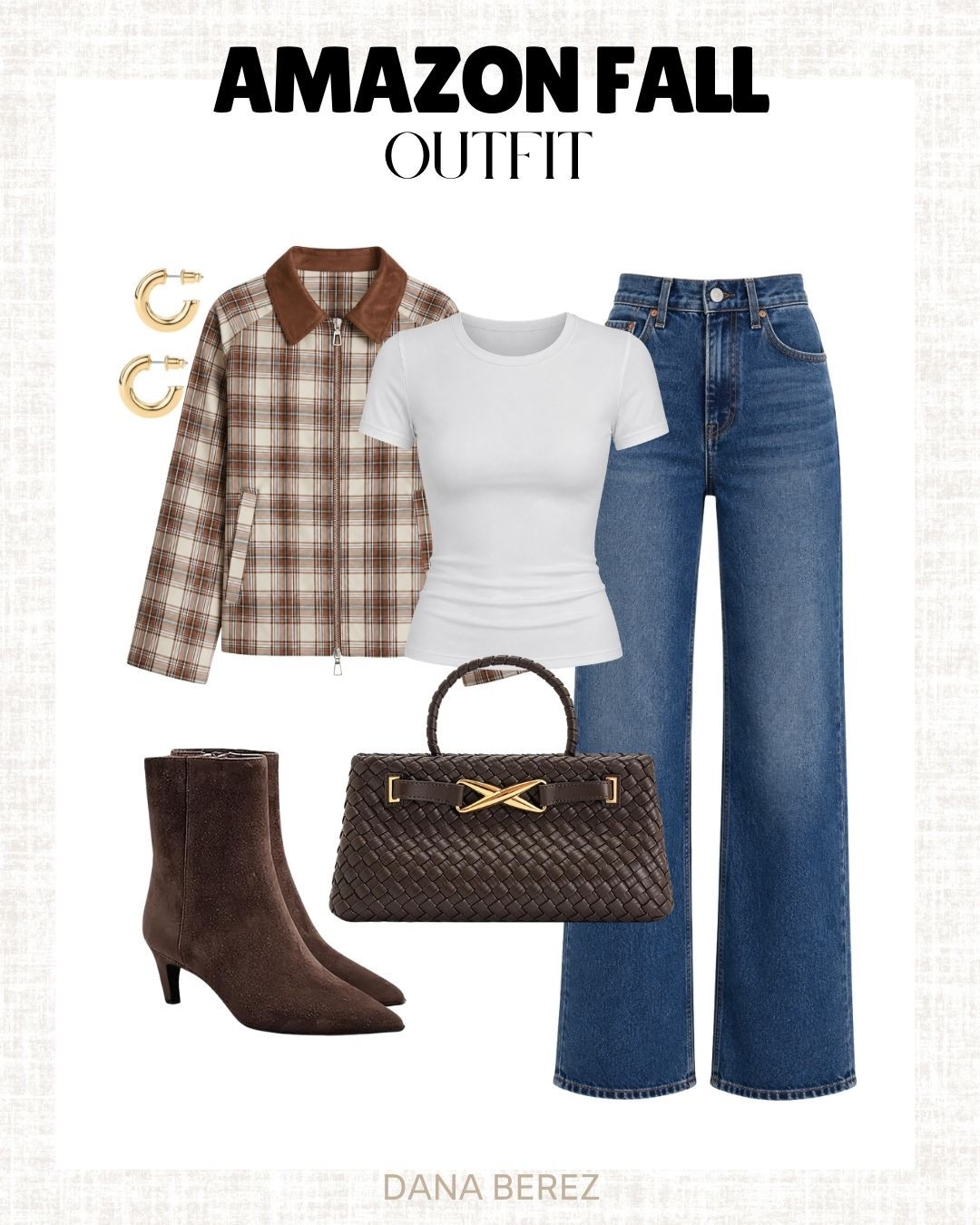 Easy fall outfit formula 🤎 A plaid jacket layered over a classic white tee with wide-leg denim, brown ankle boots and a woven handbag. The perfect Amazon fall look for casual days and weekend plans.

Amazon fall outfit, fall fashion, plaid jacket, wide leg jeans, brown boots, fall outfit inspiration

#LTKSeasonal #LTKootd #LTKWorkwear