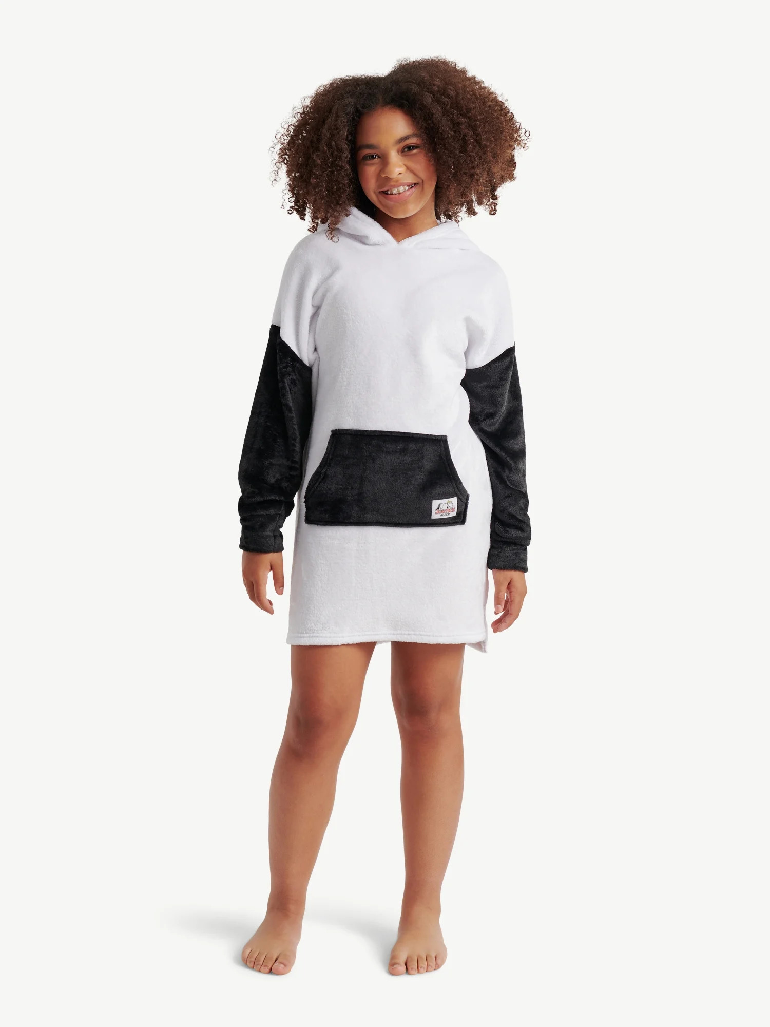 Justice x Snoopy Girls Long Sleeve Sleep Hoodie, 1-Piece, Sizes S-XL | Walmart (US)