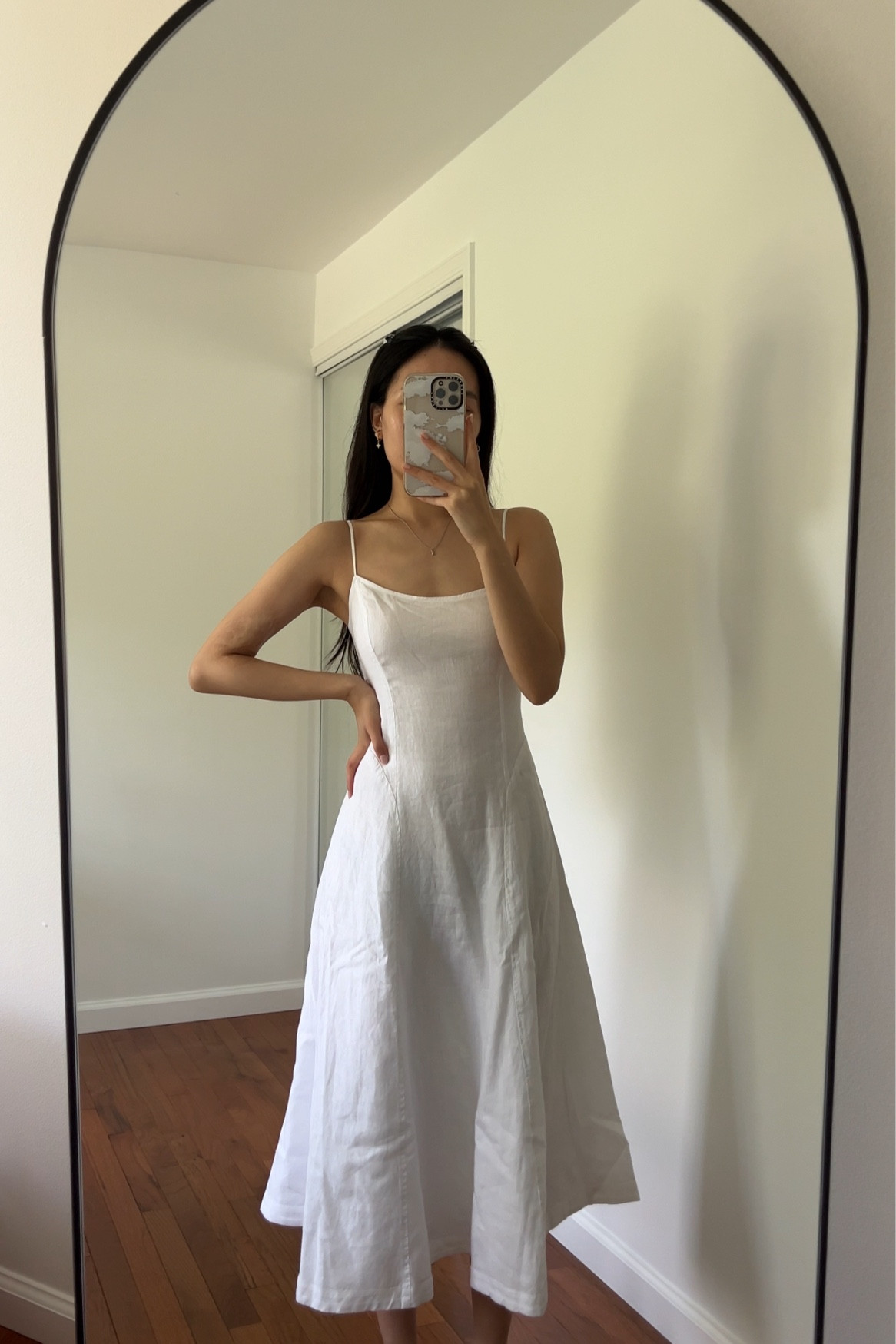 Aritzia white summer midi dress perfect for engagement party, proposal, picnic, date night, brunch, travel

#LTKSummerSales #LTKTravel #LTKWedding