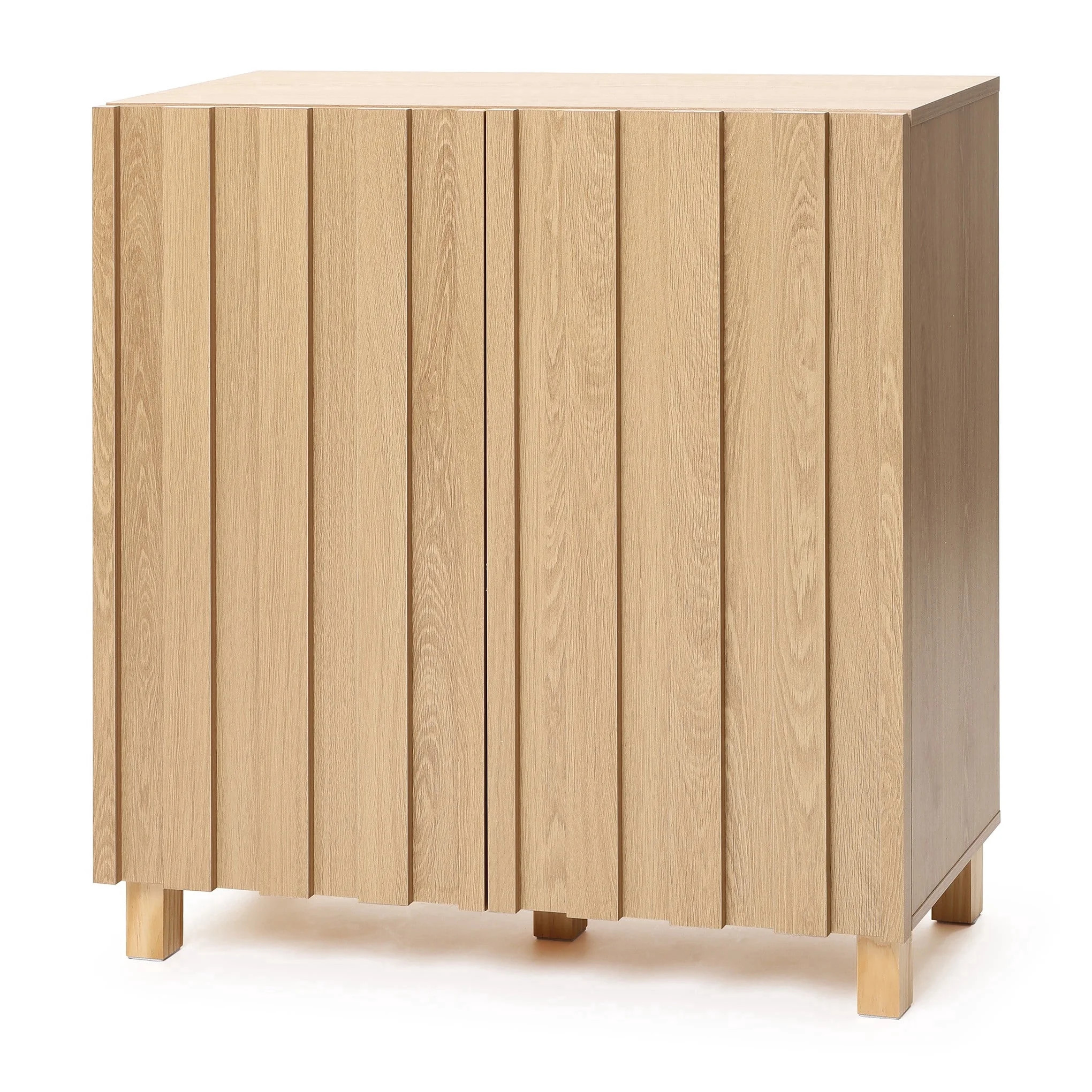 Langford Home 31" Fluted 2-Door Wood Storage Cabinet | Walmart (US)