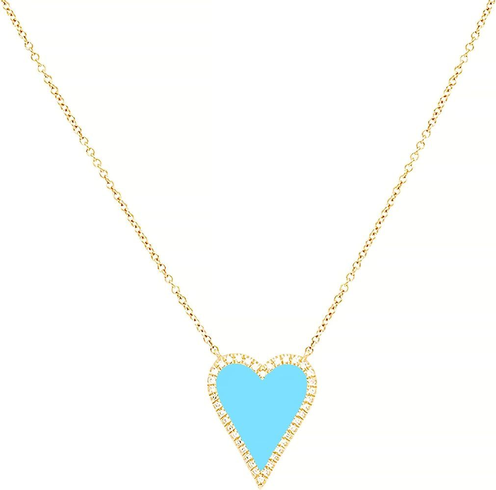 Blue Heart Necklace | Amazon (US)