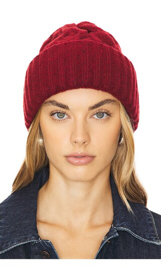 Free People Coast Line Beanie in Wine. | Revolve Clothing (Global)