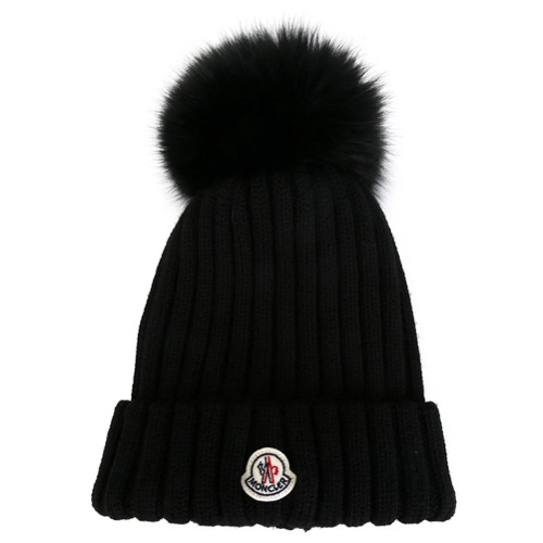 Moncler bobble top beanie - Black | Farfetch EU