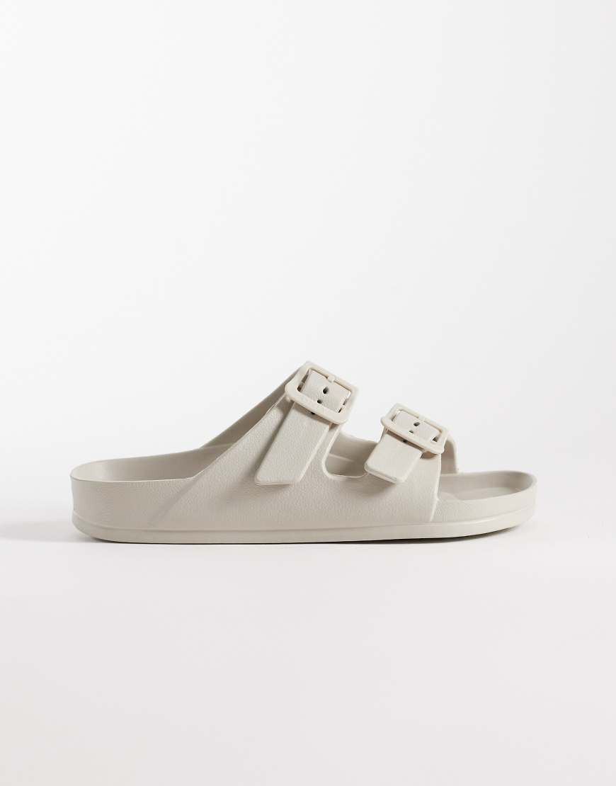 ONLY double strap sandals in beige-Neutral | ASOS (Global)