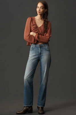 AG Brinley High-Rise Straight-Leg Jeans | Anthropologie (US)