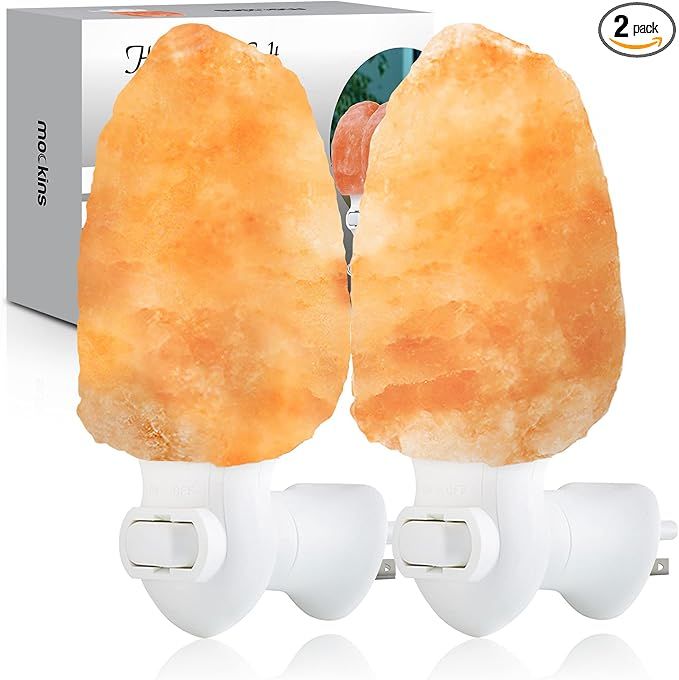 Nevlers 2 Pack Authentic Himalayan Salt Lamp Night Light Plug In | 5.5" Himalayan Salt Rock Night... | Amazon (US)