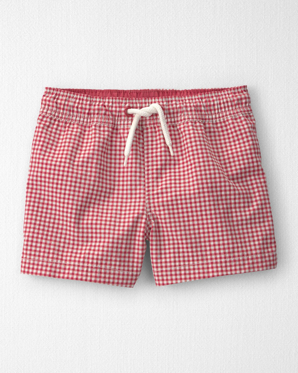 Toddler Boy Recycled Swim Trunks in Red Gingham - Little Planet | Carter's | Carter's Inc