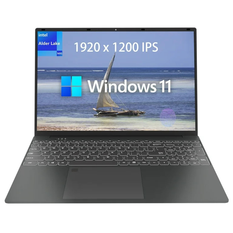 SANPTENT 16" Windows 11 Pro Business Laptop 16GB RAM 512GB SSD with 4 Core Intel Alder Lake N95, ... | Walmart (US)