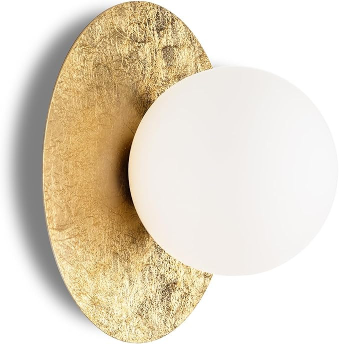 1 Light Wall Sconce, Mid Century Modern Globe Wall Sconce, Ceiling Light Fixture, Vanity Light Fi... | Amazon (US)