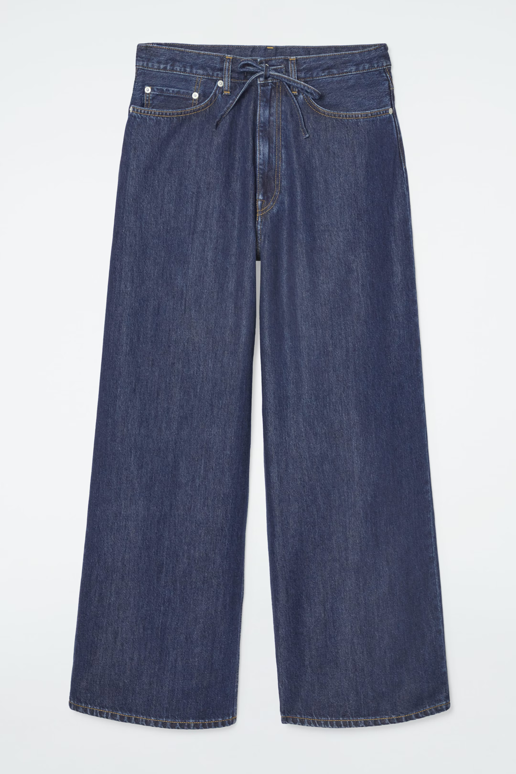EXTRA WIDE-LEG DRAWSTRING DENIM PANTS - BLUE | COS | COS (AU)