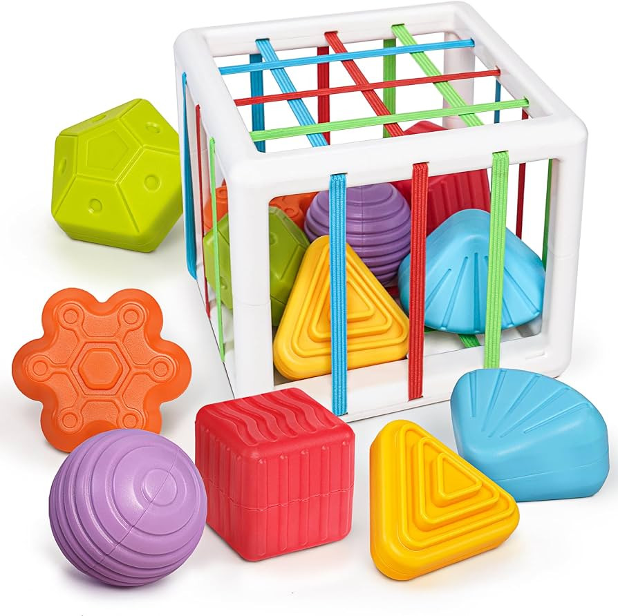 LiKee Montessori Toys for 1 Year Old, 6pcs Multi Sensory Shapes, Toddler Developmental Learning B... | Amazon (US)