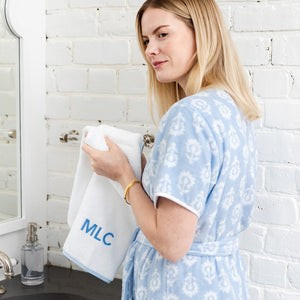 Piped Edge Hand Towels (pair) | Weezie Towels