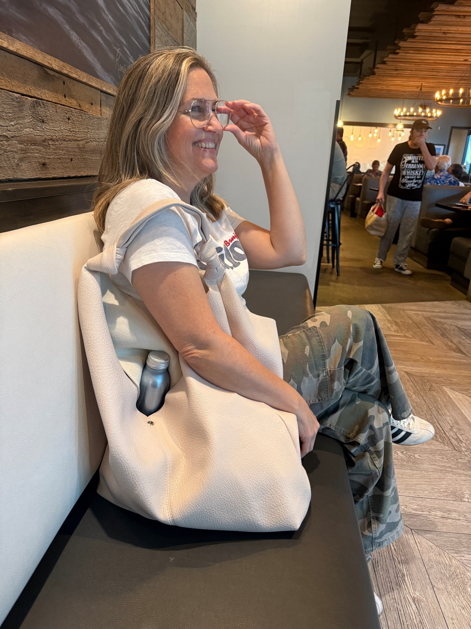 These camouflage pants are so cute & comfy. My love knot bag is big enough to fit all the essentials, a water bottle & snacks! 

#LTKootd #LTKdayinmylife #LTKOver40
