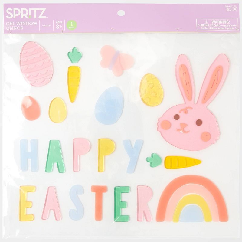 11.5"x14" Easter Gel Cling Happy Easter - Spritz™ | Target