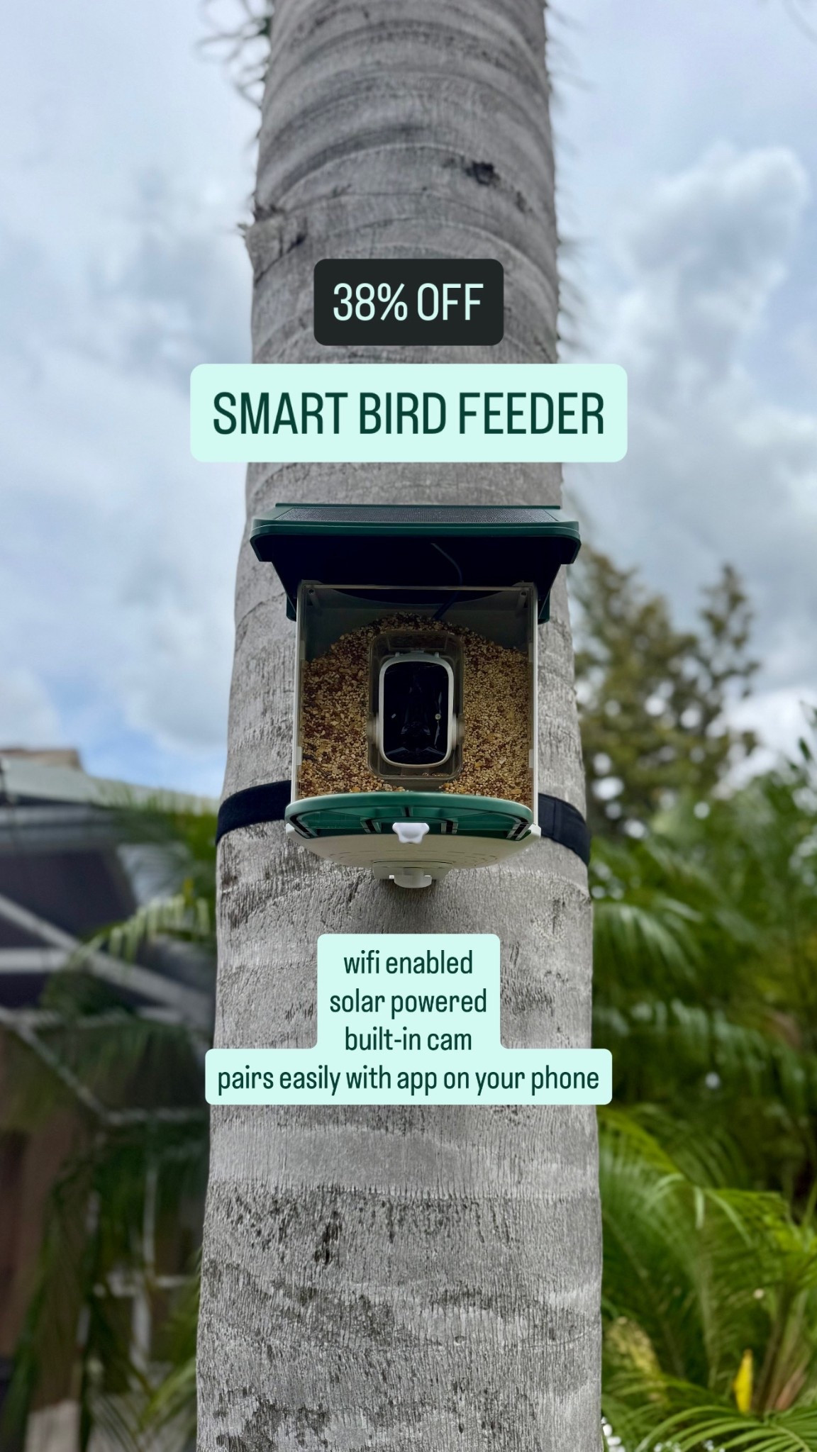 This smart bird feeder is the best addition to your backyard or balcony! It sends alerts to your phone and identifies birds for you. Such a great gift too. ON SALE  so hurry 🪶🪶🪶 solar powered and WiFi enabled!

#LTKSaleAlert #LTKFindsUnder100 #LTKPets