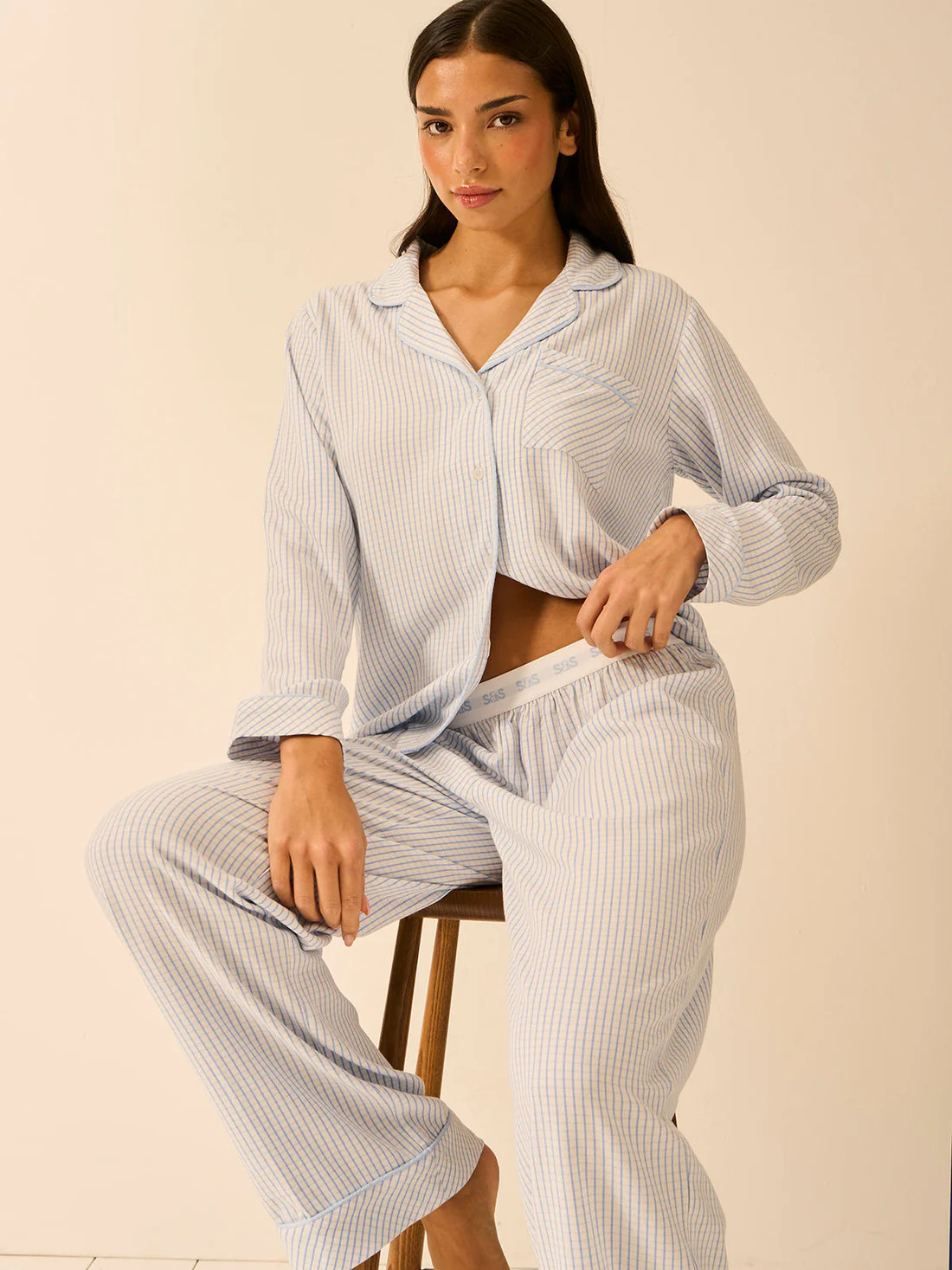 Soft Brushed Woven Pajama Bottoms - Check Mate | Sustainable TENCEL™ | Stripe and Stare