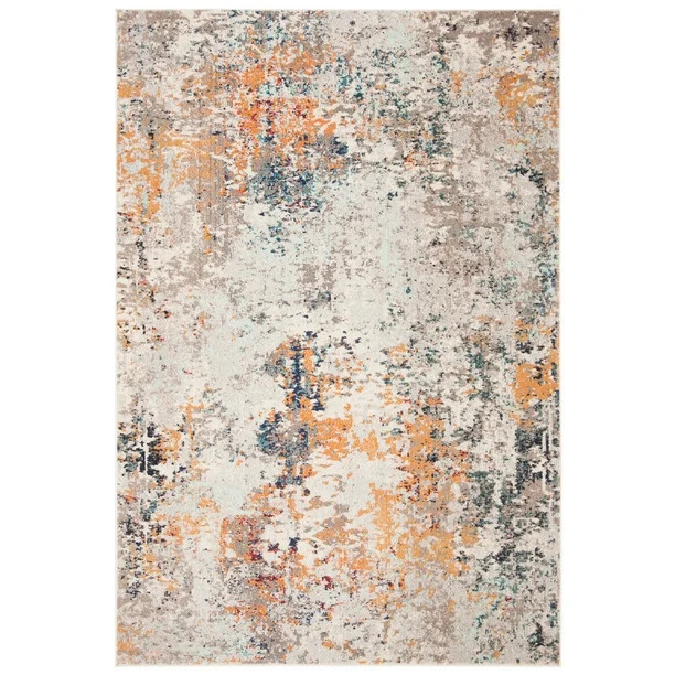 SAFAVIEH Madison Nita Vintage Floral Area Rug, Grey/Beige, 5'3" x 7'6" - Walmart.com | Walmart (US)