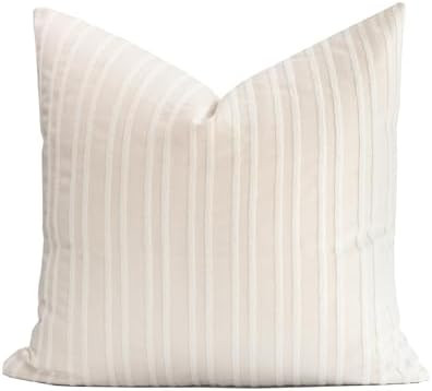 Crumbs Home Modern Farmhouse Fall Linen Indoor Outdoor Throw Pillow Cover Only, 22"x22" Water Rep... | Amazon (US)