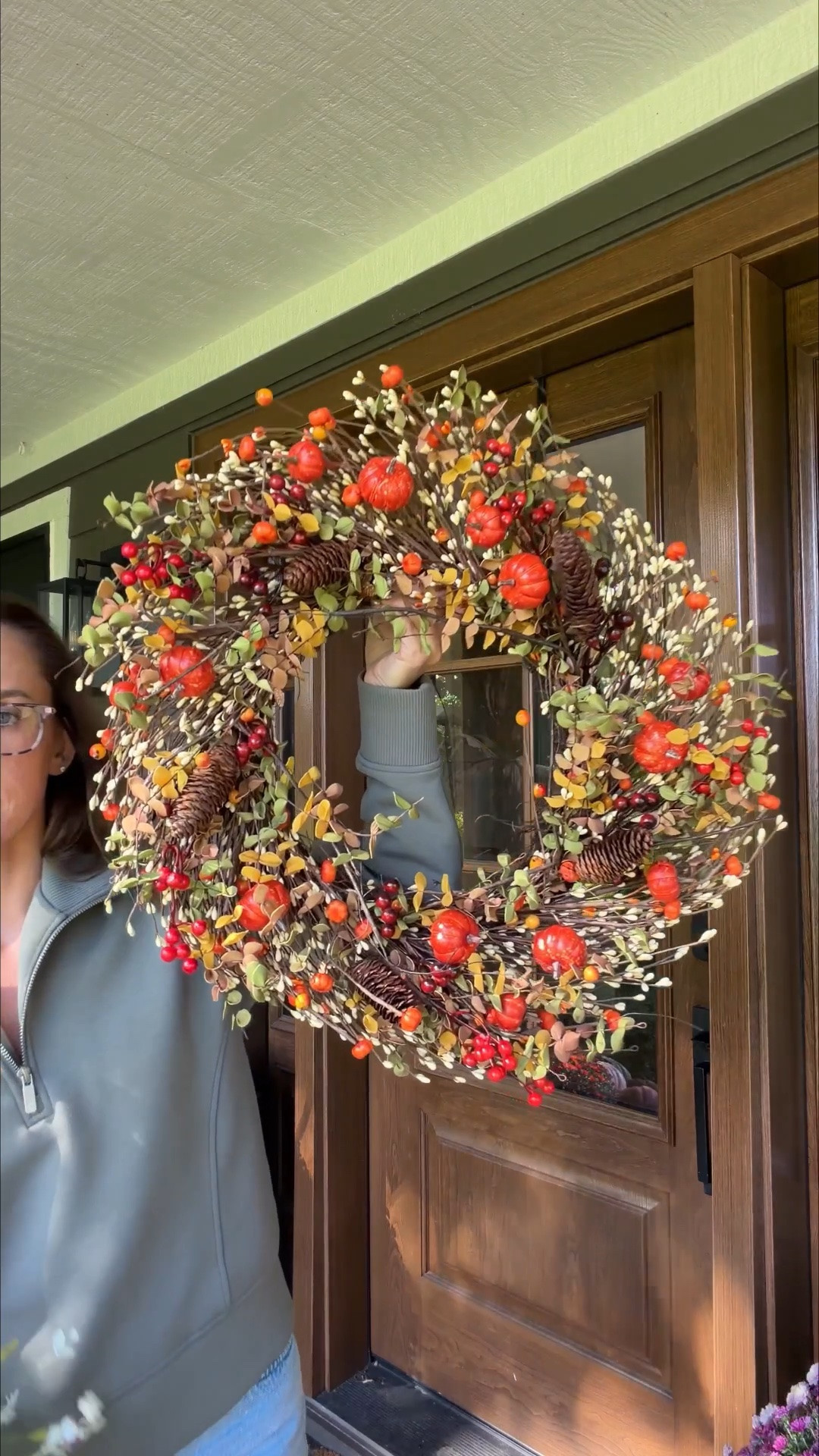 Gorgeous fall wreath from @Wayfair ! It’s the perfect size for your front door and has pumpkins, pine cones, acorns, etc!

#LTKHome