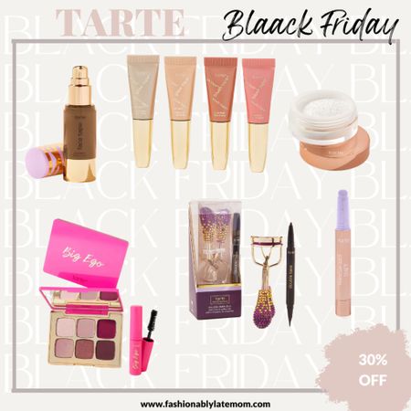 You can get 30% off on all items today on Tarte! 
Fashionablylatemom 
Foundation 
Eyeshadow palette
Mascara 
Liquid blush 

#LTKbeauty #LTKsalealert