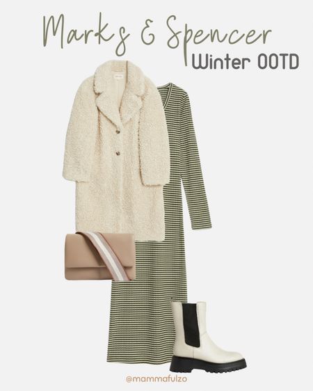 Teddy Coat & Stripes 🤍💚 

Teddy Coat
Striped Dress
Jersey Dress
Chunky boots
Cream boots
Casual style 
Outfit inspiration 
OOTD 
Fierce women 
Blogger life 