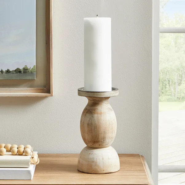 Churchgate Solid Wood Candlestick | Dunelm (migrated)