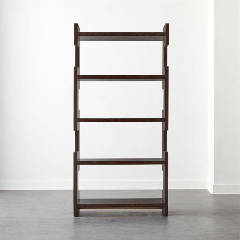 Biscia Burlwood Geometric Bookcase + Reviews | CB2 | CB2