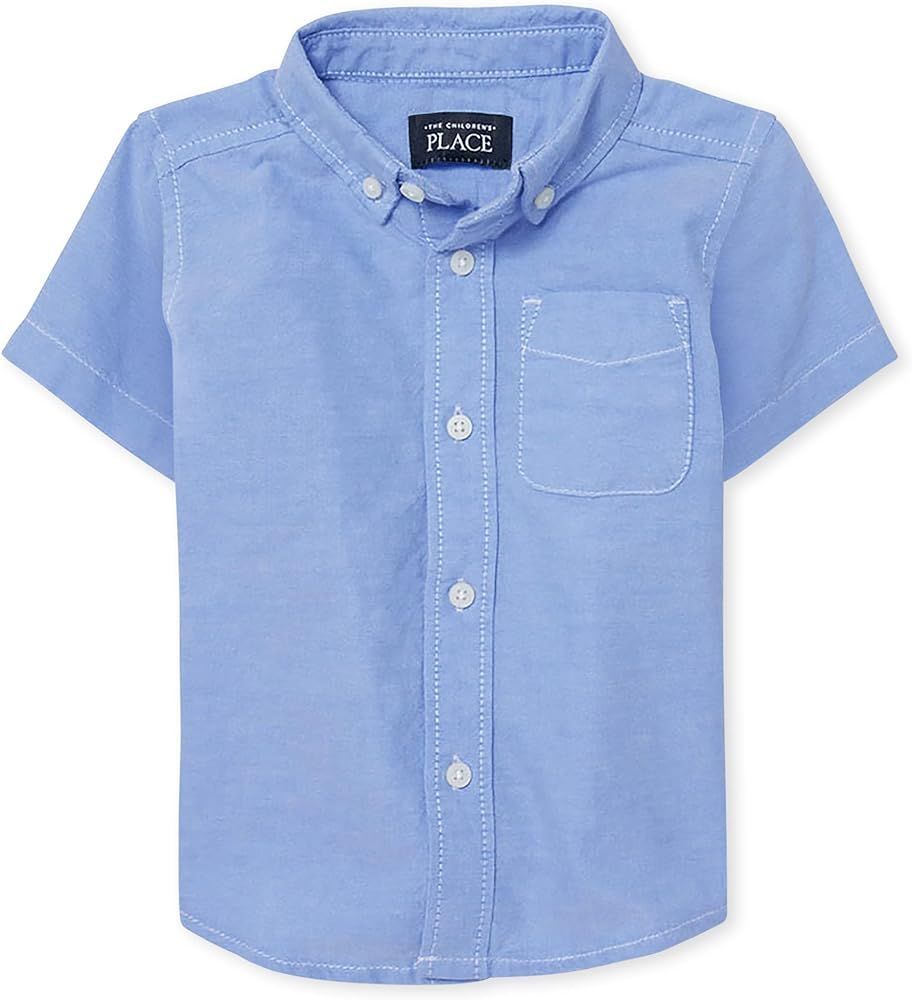 The Children's Place Single and Toddler Boys Short Sleeve Oxford Button Down Shirt | Amazon (US)