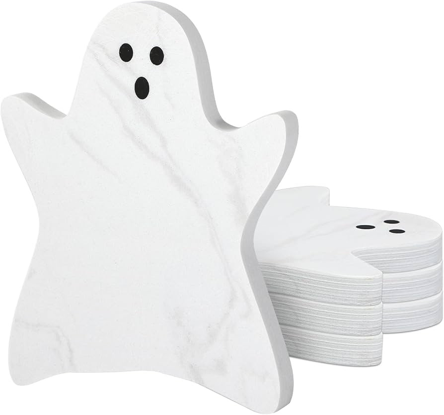 4 Pcs Marble Coasters Halloween Ghost Coasters 4.7 x 3.9 Inches | Amazon (US)