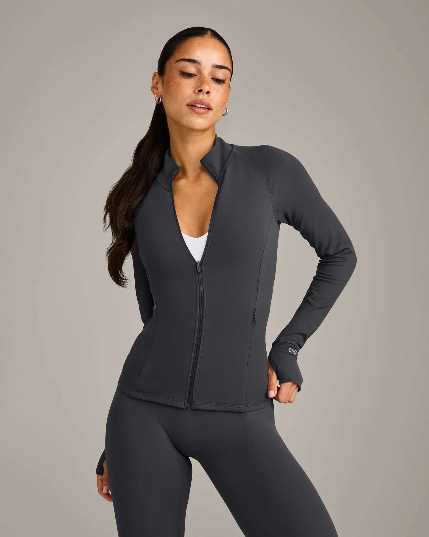SoftMotion™ Jacket with Gray Logo | Coal | Oner Active (UK / US)