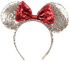 OBUY Rose Golden Minnie Ears, Minnie Mouse Ears,Adult red Ears,mice Ears Minnie Mouse Ears,Rainbow M | Amazon (US)