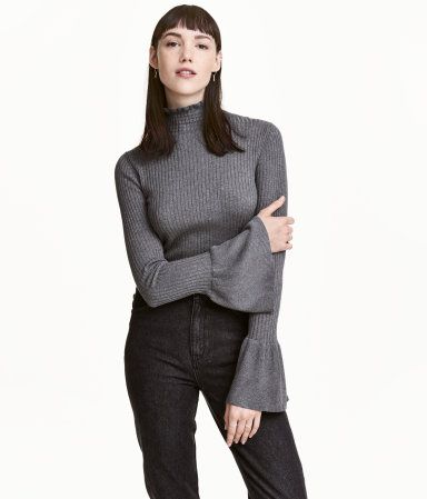 Ruffled Rib-knit Sweater | H&M (US)