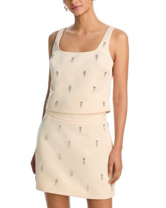 AQUA Jewel Satin Top - Exclusive | Bloomingdale's Women | Bloomingdale's (AU)