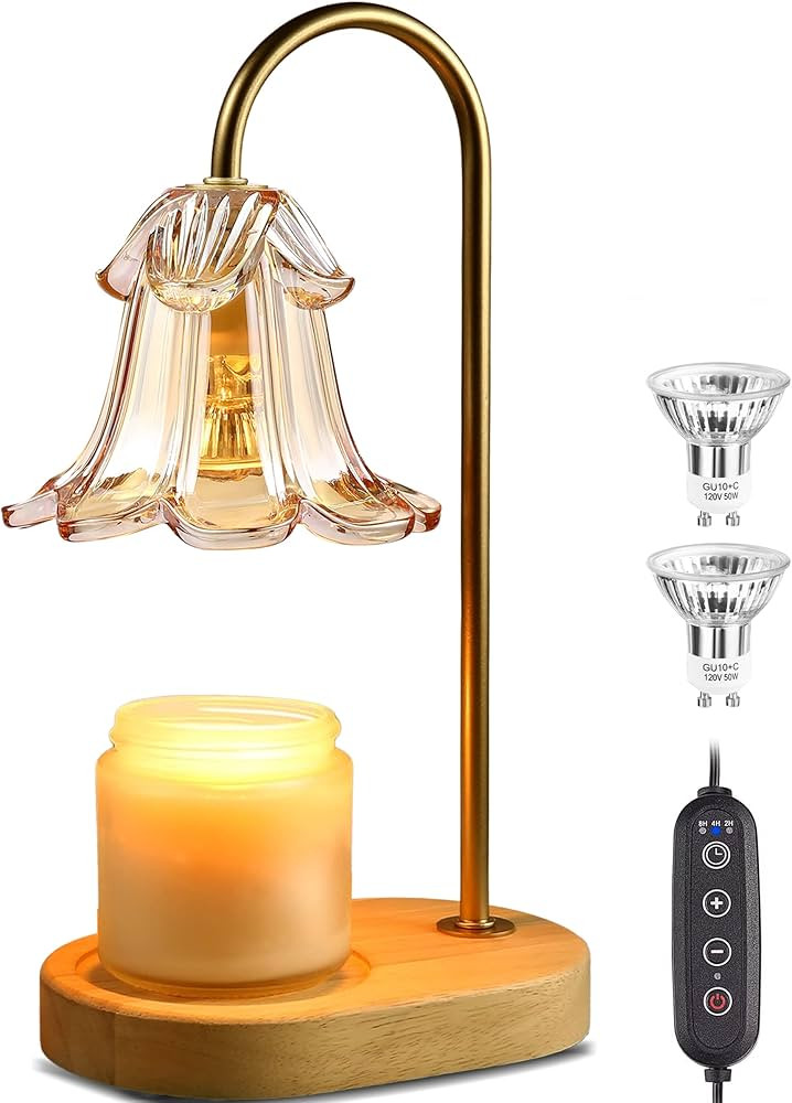 HEATCHEER Candle Warmer Lamp for Jar Candles, Vintage Electric Candle Lamp Warmer with Timer, Can... | Amazon (US)