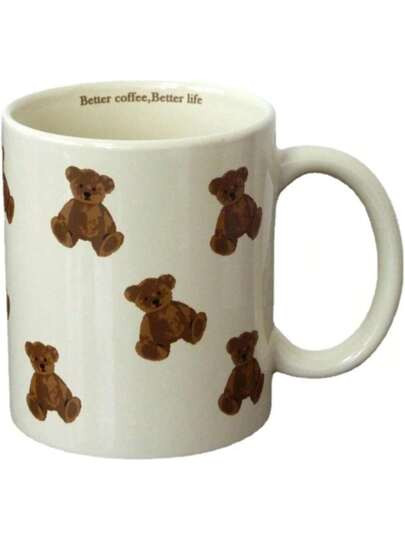 Mugs C Ntage Cartoon Ar Mugs Ceramic Coffee Mug Water Cup 350ml 12oz Fun Novelty Gift Women Ls | SHEIN