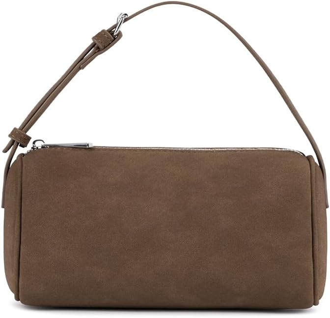 Women’s Suede Leather Shoulder Bag, Small Retro Crossbody Bag with Adjustable Strap, Underarm P... | Amazon (US)