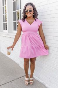 Summer Dreams Pink Polka Dot Tiered Mini Dress | Pink Lily