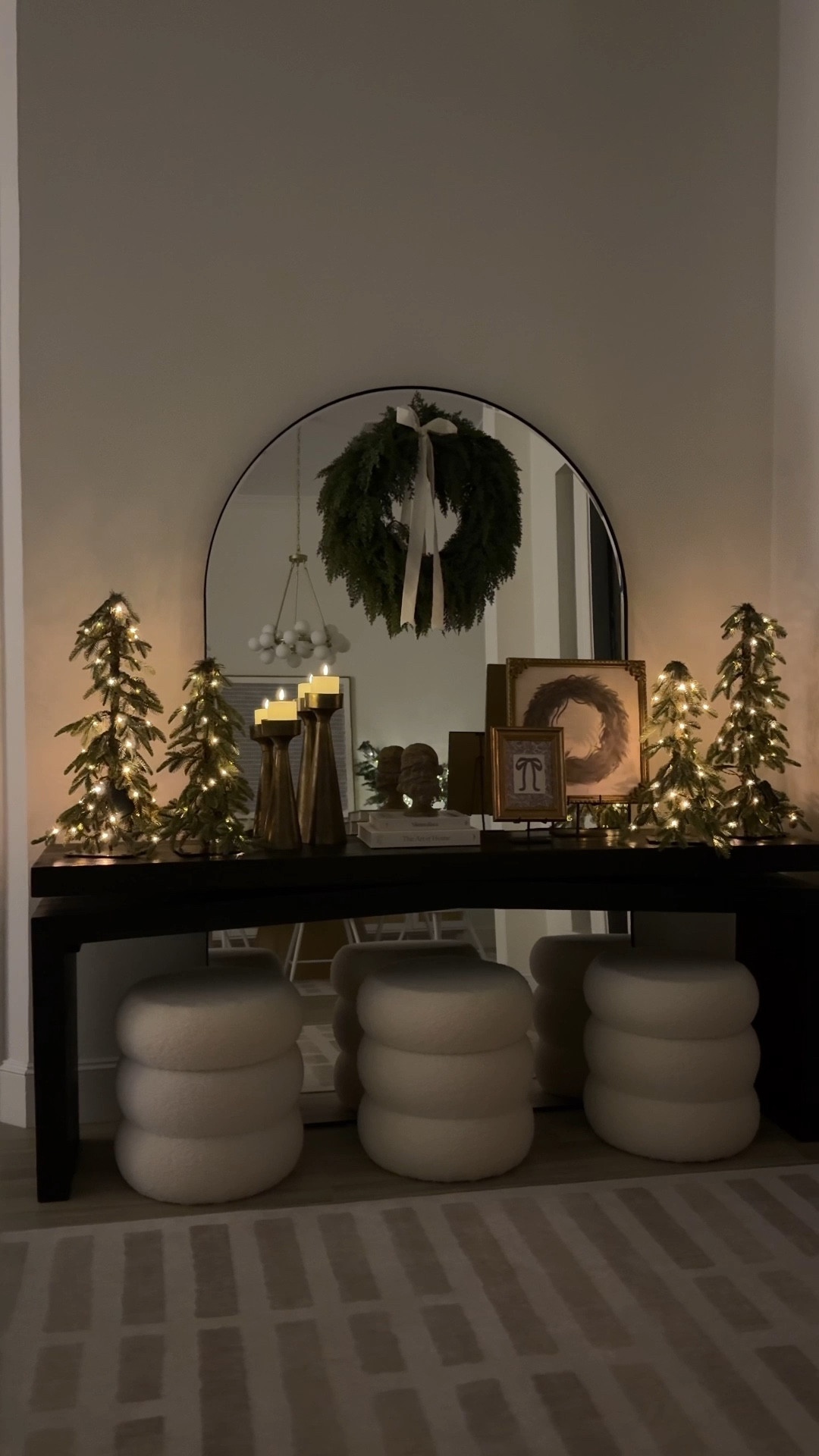 Working on my holiday entryway styling.  The wreath needs twinkle lights which I’ve ordered a couple sets to try.  Stay tuned!  I’ll share my favorite. 

My anthro twinkle trees are in stock!  They bring magic to any room. ✨🌲 

#LTKHome #LTKHoliday