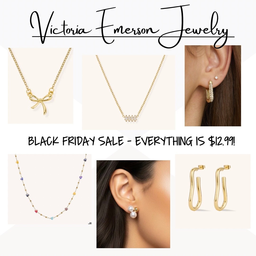 Victoria Emerson is having an AMAZING Black Friday sale on ALL their jewelry!! Every jewelry piece is only 12.99! 

#LTKCyberWeek #LTKSaleAlert #LTKGiftGuide