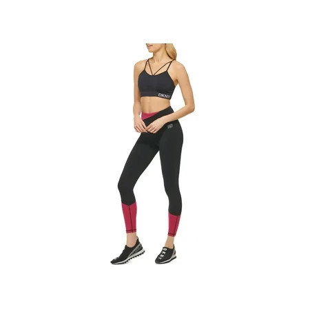 DKNY Sport Colorblock High Waist Leggings Blackcherry S | Walmart (US)