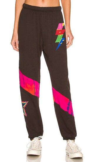 Ophelia Rainbow Lightening Sweatpants in Onyx | Revolve Clothing (Global)