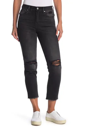 Madison Distressed Fray Crop Skinny Jeans | Nordstrom Rack