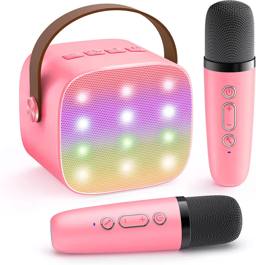 Mini Karaoke Machine for Kids Adults, Portable Speaker with 2 Wireless Microphones, 2025 Top Chri... | Amazon (US)