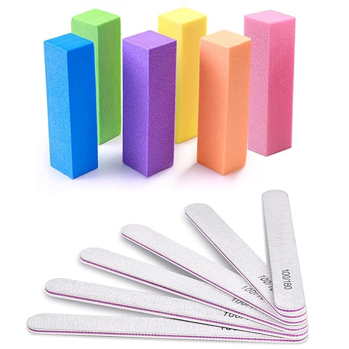 Nail Files and Buffer, TsMADDTs Professional Manicure Tools Kit Rectangular Art Care Buffer Block... | Amazon (US)