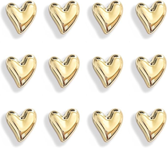 12PCS Refrigerator Magnets Gold Magnets for Fridge 0.83in Small | Amazon (US)