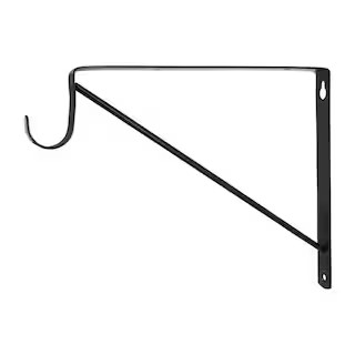 Everbilt Black Heavy Duty Shelf Bracket and Rod Support 19702 | The Home Depot