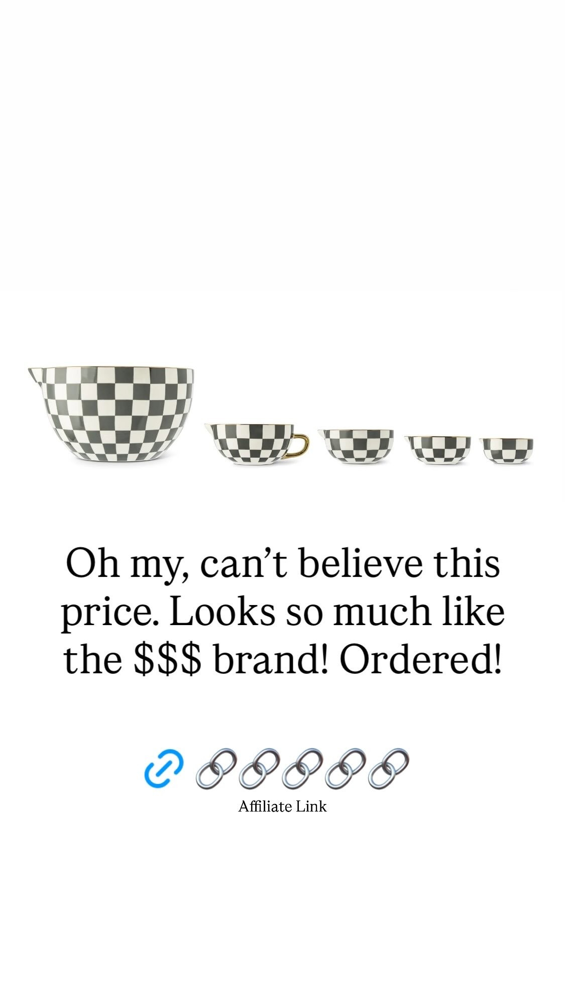 Oh my, can’t believe this price. Looks so much like the $$$ brand! Ordered!  Affiliate Link