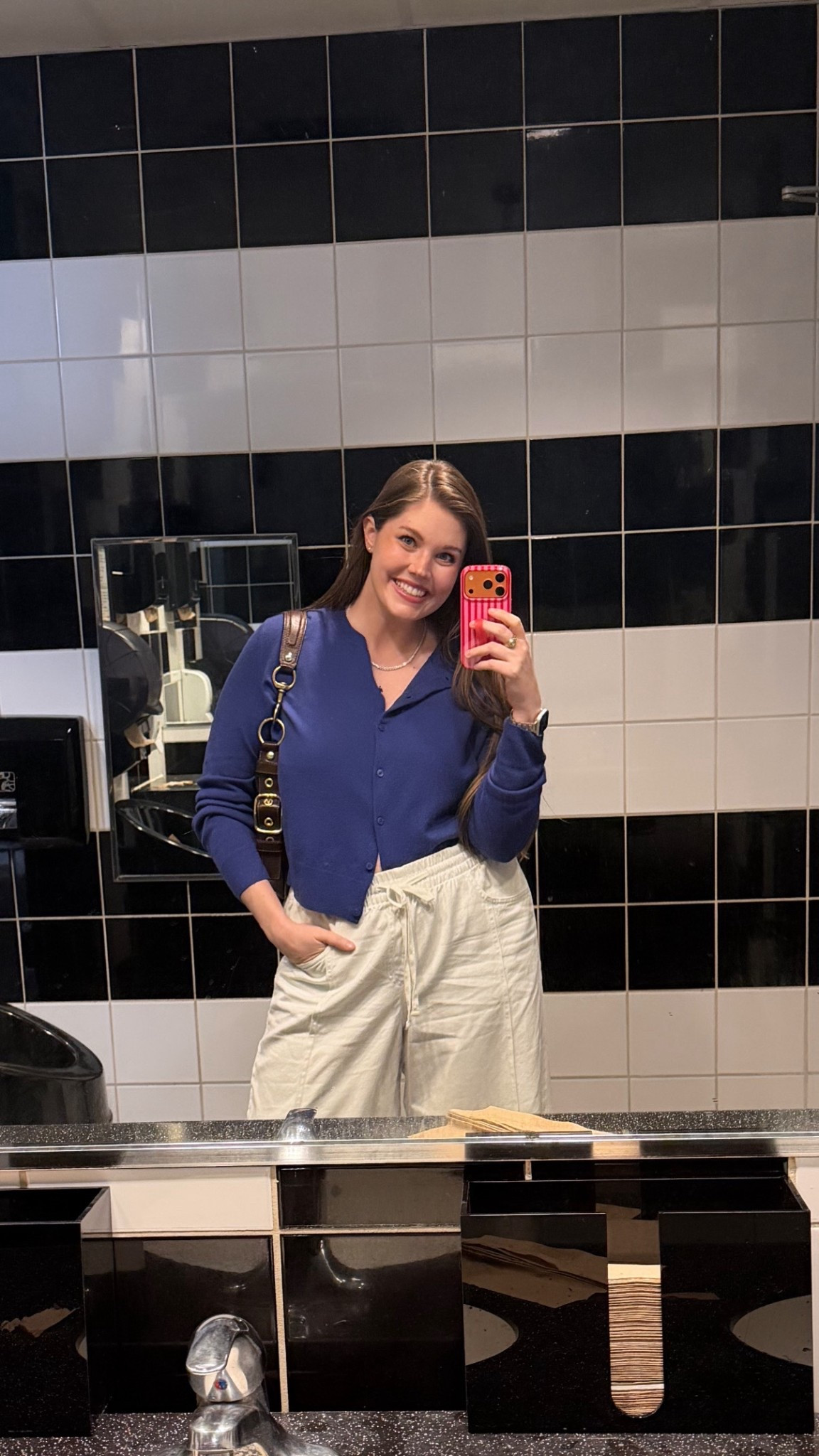 Love a pair of comfy wide leg pants with a soft cardigan. Both are old, so I linked similar options for you!  ……….. spring outfit ideas travel look mirror selfie loopy case blue cardigan royal blue cardigan soft cardigan free people style free people lookalike free people dupe aritzia pants target style workwear work look office look plus size outfit idea midsize outfit idea midsize fashion vintage bag vintage purse coach purse brown bag brown leather purse leather bag spring trends spring fashion date night look wide leg pants pull on pants drawstring pants barrel pants target new arrivals madewell necklace preppy outfit Ralph Lauren aesthetic  

 

#LTKootd #LTKMidsize #LTKWorkwear